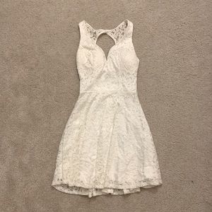 white graduation dress